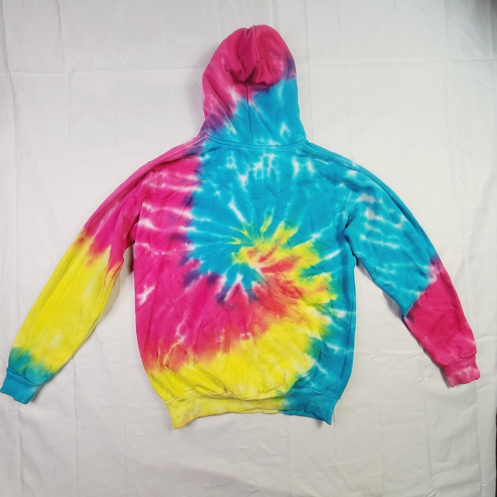Lu-ke-len Luxe Kids Tie Dye Pullover Hoodie Large 14-16 Multi-Color K76 - Picture 7 of 14